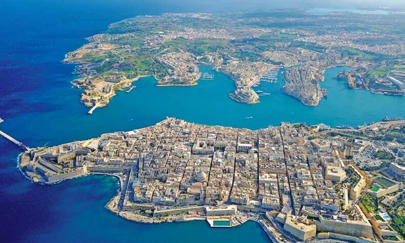 A view of the Valletta and The Three Cities