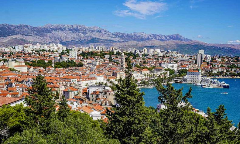 An aerial view of Split City