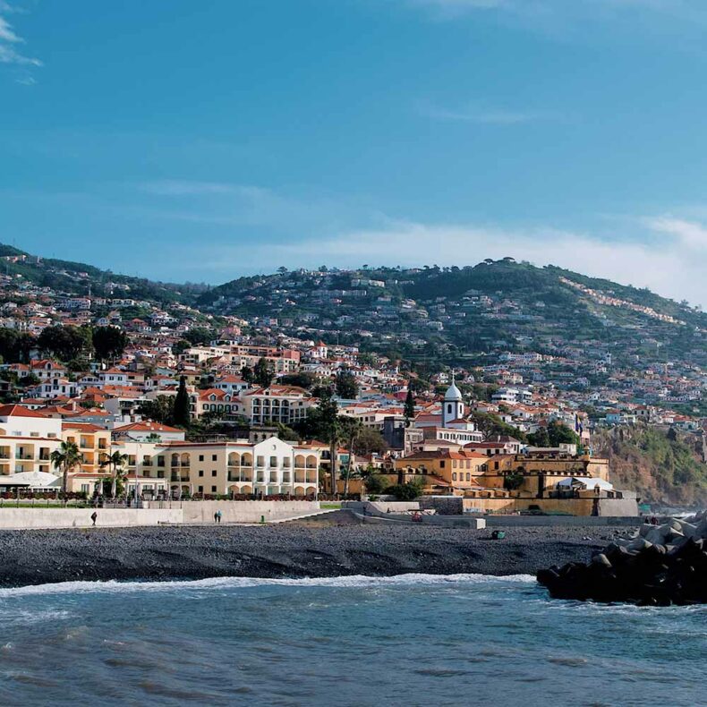 Praia Formosa is the largest public beach located 10 minutes from the centre of Funchal