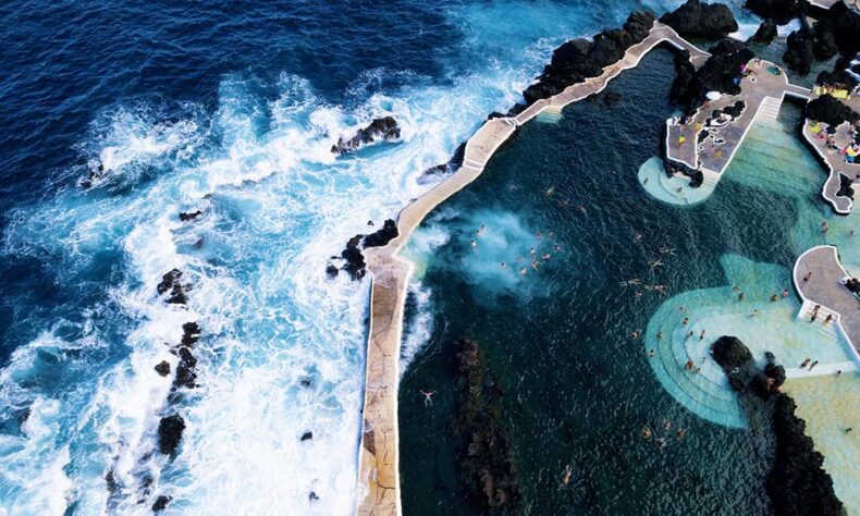 The Natural Pools of Porto Moniz are formed by volcanic rocks