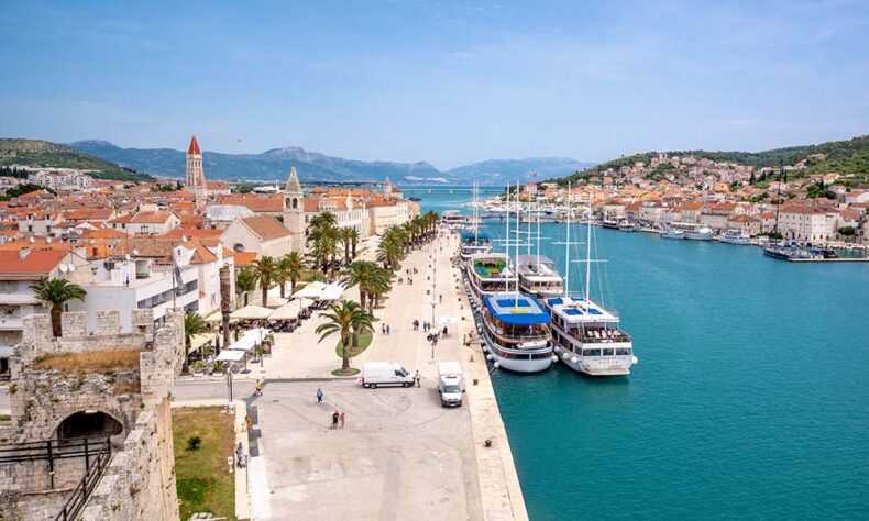 View of Trogir harbour - a part of a UNESCO-protected town in Split