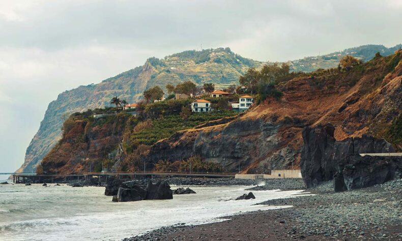 Wild and beautiful coastline of Madeira island