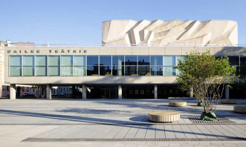 The building of the Dailes Theater in Riga