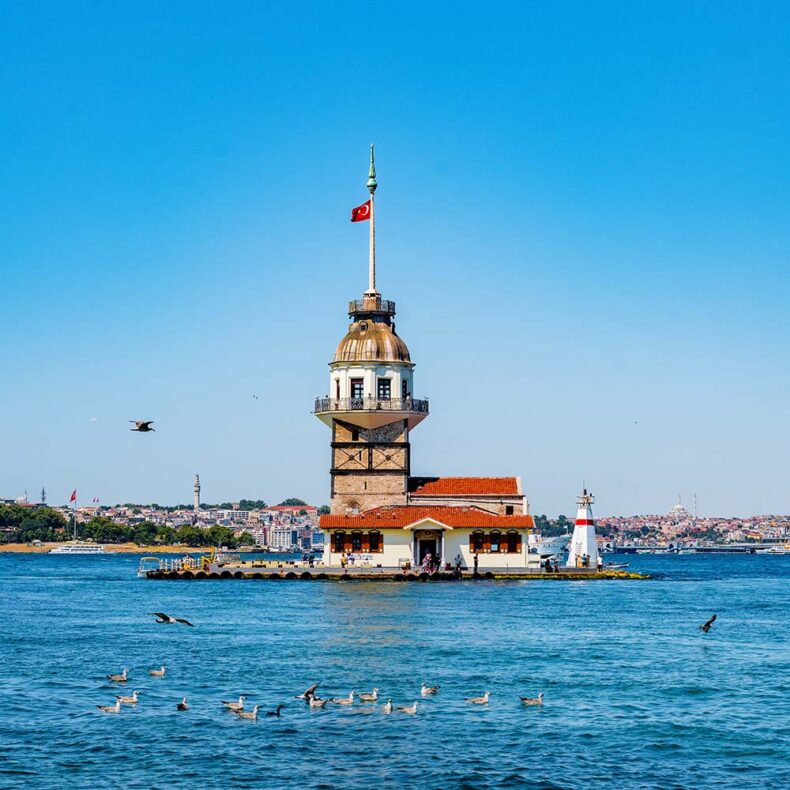 Maiden's Tower is situated on a small islet in the Bosphorus Strait, steeped in history and legend