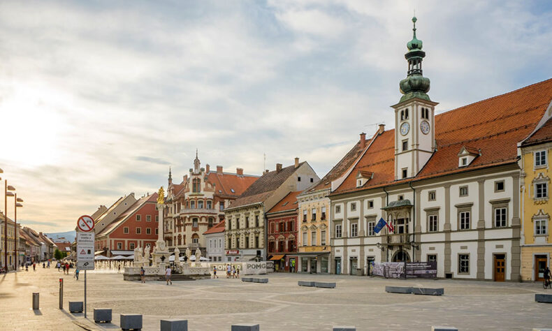 Austro-Hungarian architecture takes central stage in a Maribor Old Town