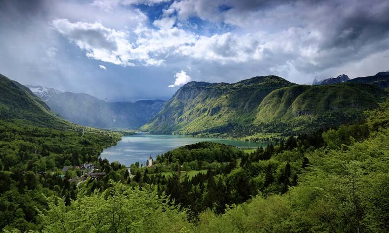 Bohinj is Slovenia's largest lake - 4.2km in length