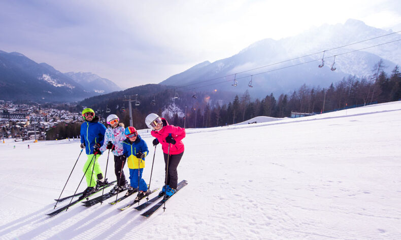 Kranjska Gora is a perfect alpine resort in northwestern Slovenia for a family skiing trip