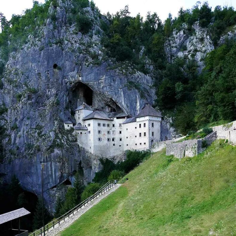 Predjama Castle is a Renaissance castle built within a cave