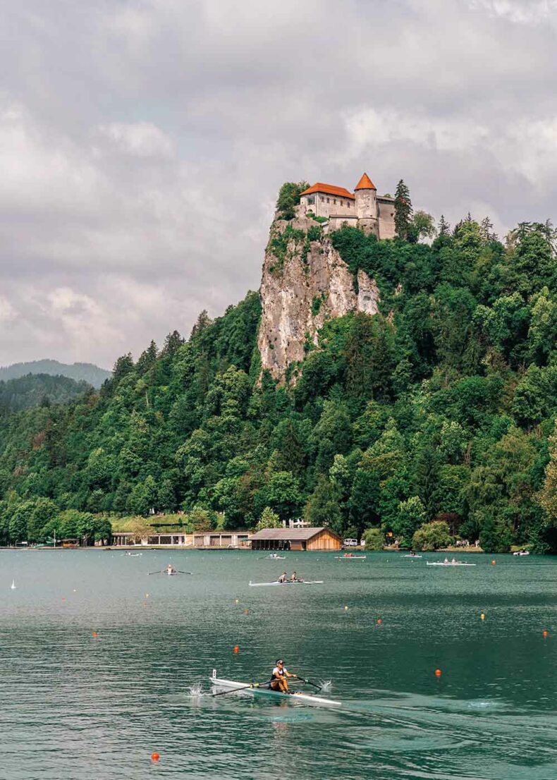 The 11th-century Bled Castle, with its mighty medieval presence