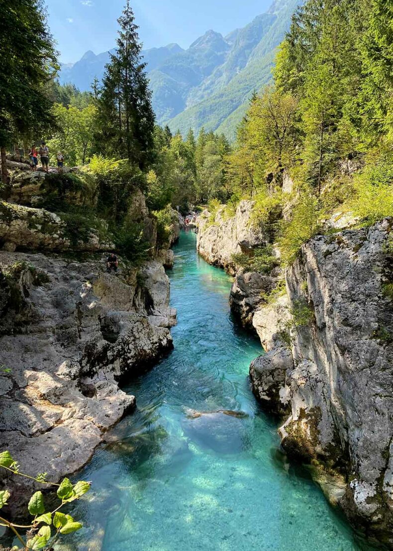 The Soča River is known for its beautiful emerald-green colour and superb vistas everywhere it flows