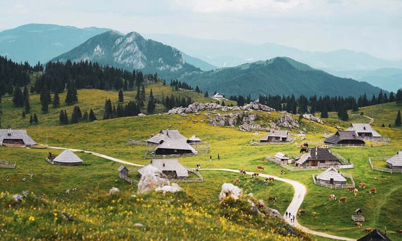 Velika Planina is among the largest shepherding settlements in Europe