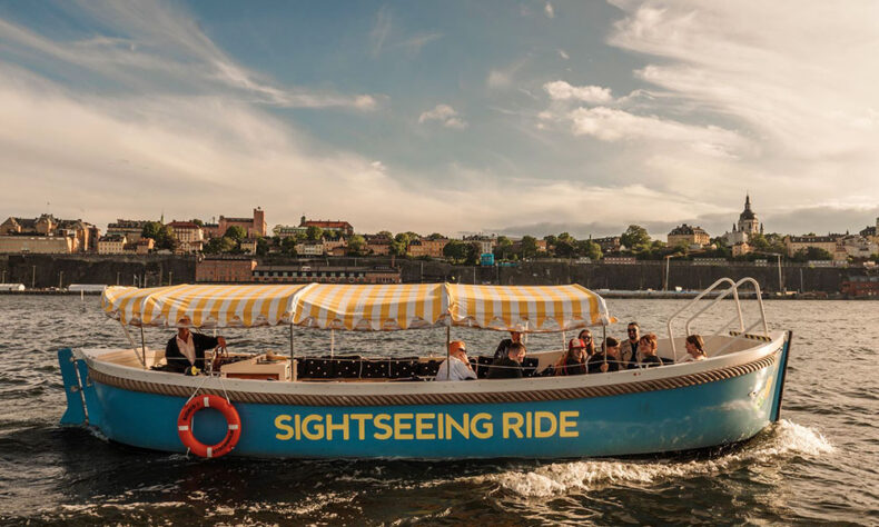 Sightseeing ride offers a tour by a 100% electric boat past iconic Stockholm landmarks