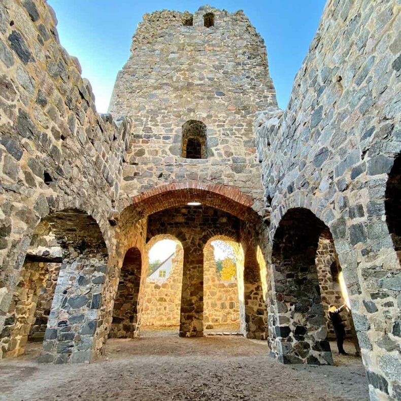 St. Olof Church ruins at Sweden's very first town - Sigtuna