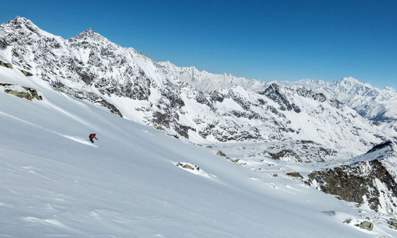 Heli-skiing operations are guided back down by professionals who know the terrain inside and out