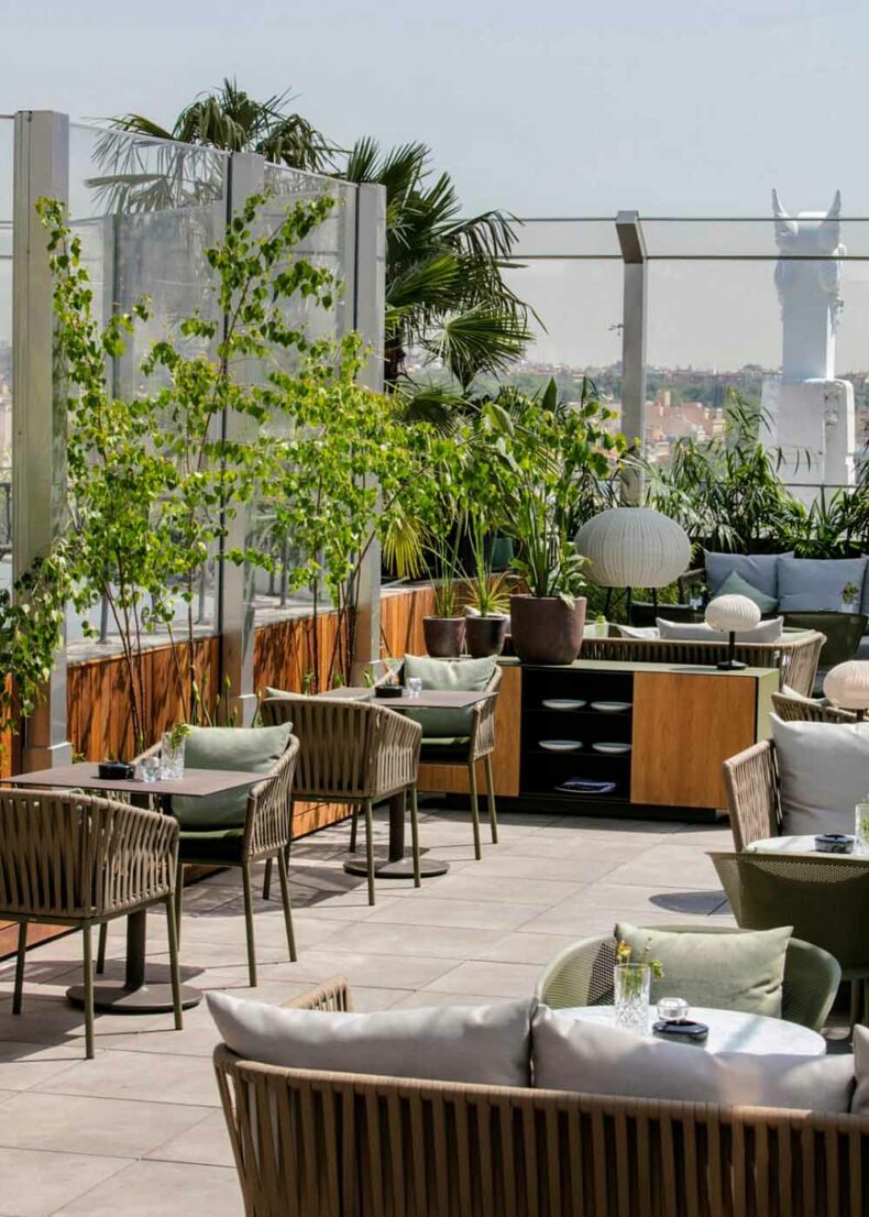 Radio ME is a rooftop bar at the Hotel ME Madrid Reina Victoria