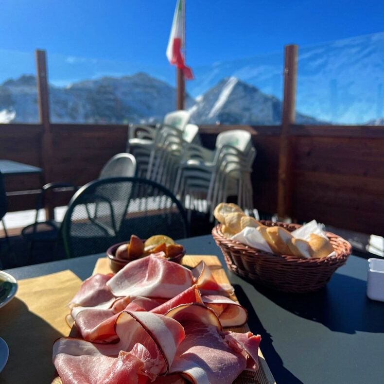 The Ostafa Restaurant on the mountain at the Aosta Valley ski region