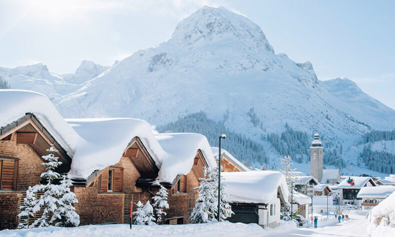 The ski resort Lech-Zürs has one of the best snow records in the Alps