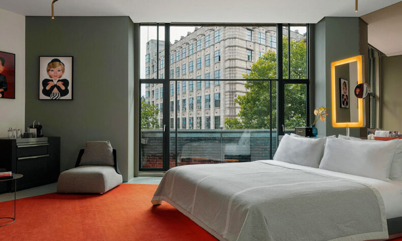 Hotel W Amsterdam is housed in a former telephone exchange and bank