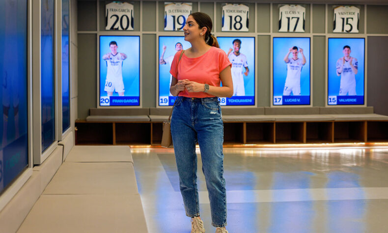 At the world’s football theme park, Real Madrid World Dubai, guests can explore a replica locker room