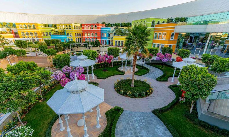 The Cityland Mall Dubai highlight is the open-air roof featuring lush green spaces