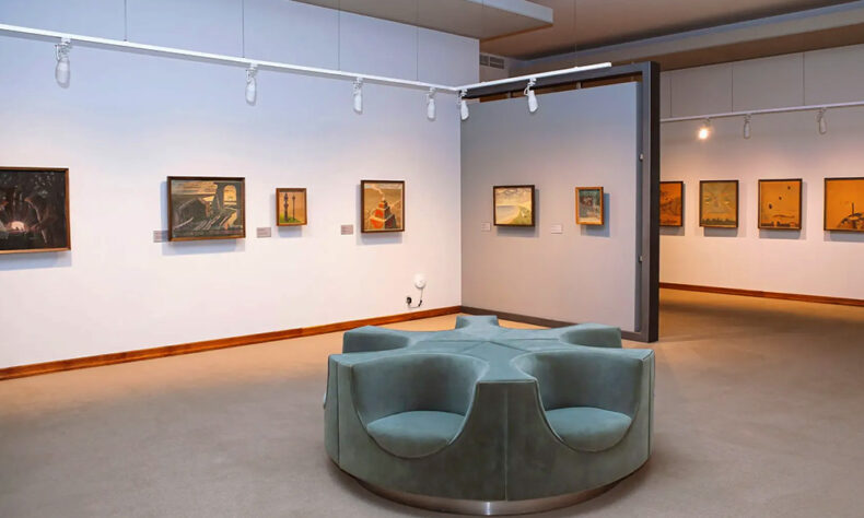 Visitors can admire M. K. Čiurlionis dreamlike paintings and intricate graphic works