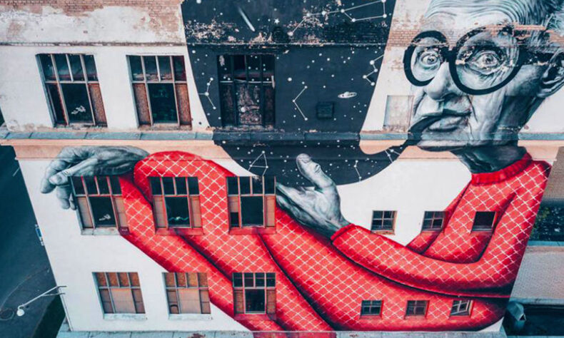 One of Kaunas most iconic murals is The Master - Wise Old Man