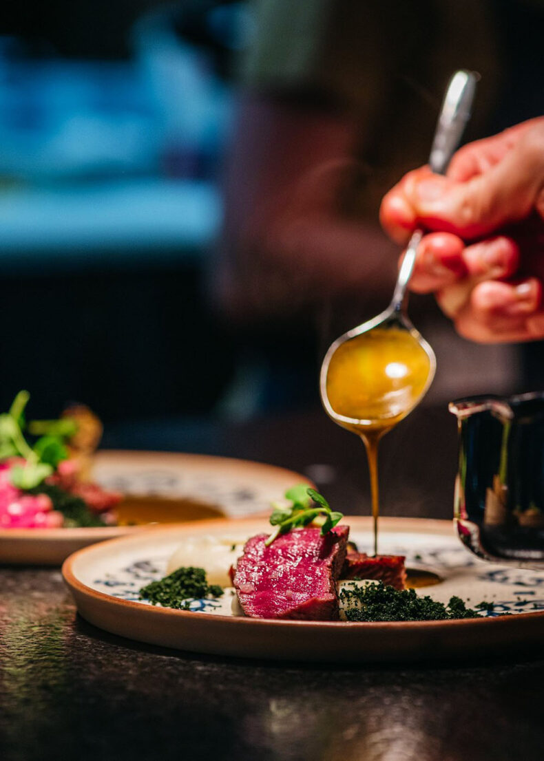 A dish from a one-Michelin-star restaurant Nuta in Warsaw, which specialises in classics with Asian accents