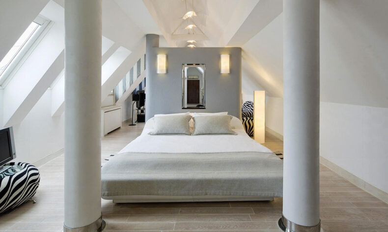 Penthouse room in Mamaison Le Regina which is located in Old Town near Warsaw’s historic sights