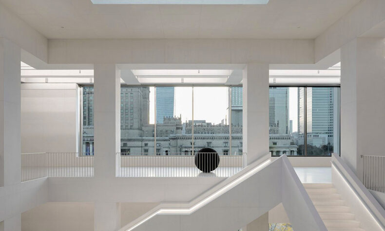 The Museum of Modern Art impresses with minimalist white interiors and panoramic views of the surrounding skyscrapers