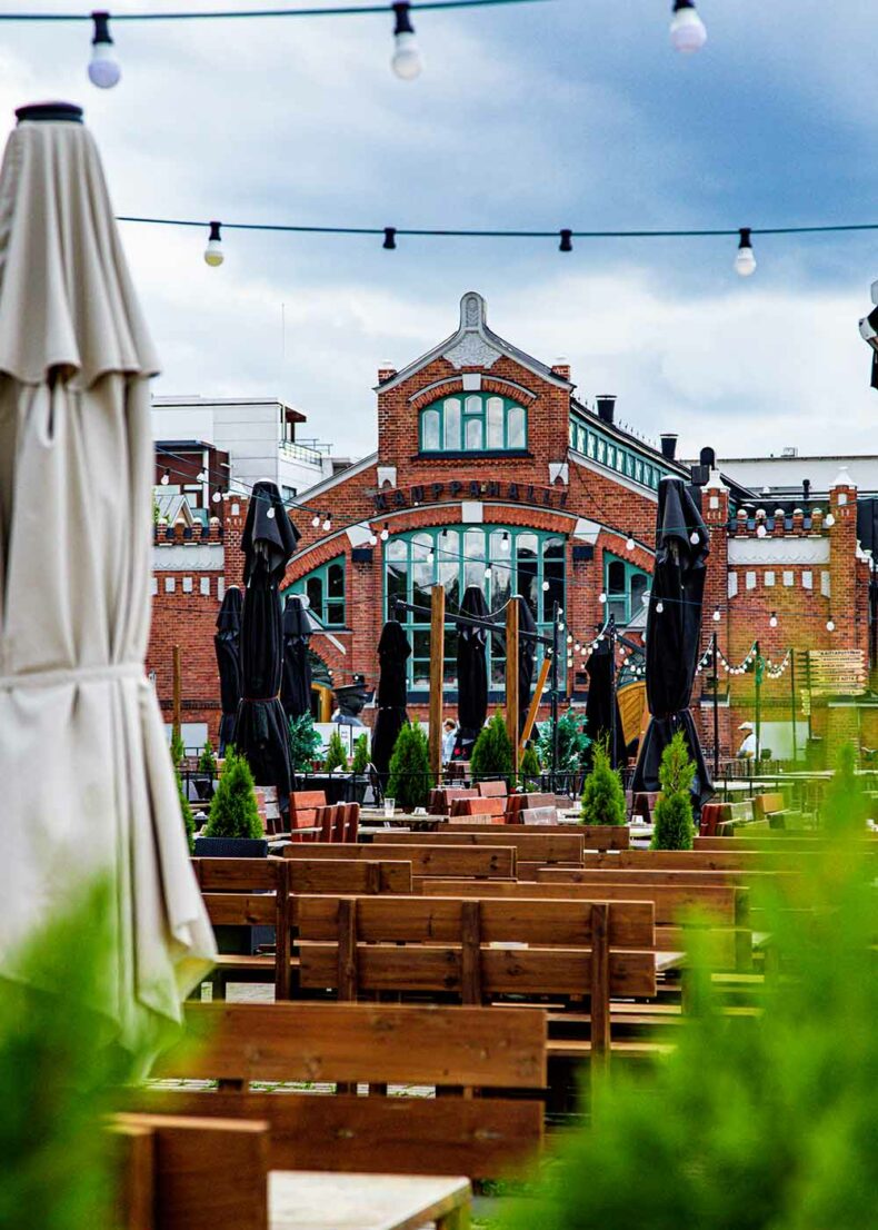 The Oulu Market Hall, a historic market hall in the Market Square, in the centre of Oulu in Finland