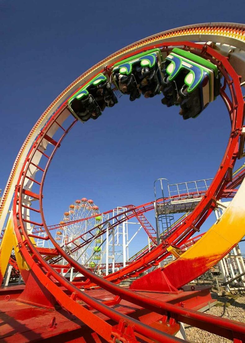 Thrill on rollercoasters with stunning sea views at the Codona’s Amusement Park