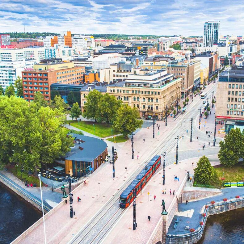 View of Tampere centre from above