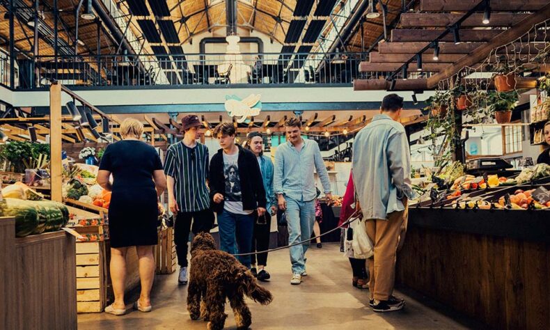 Latvian musician band Suddens Lights walking exploring Ågensklans market