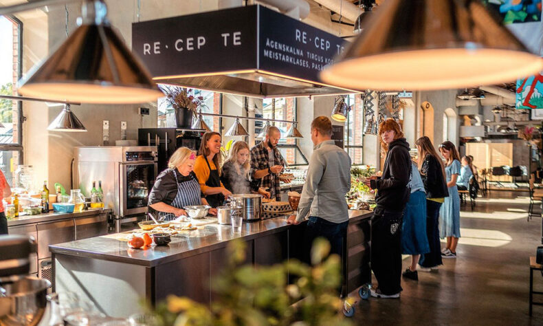 You will find a wide range of food on the second floor of Āgenskalns Market