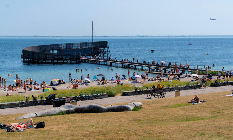 Amager Beach Park is Copenhagen’s largest beach and is within biking distance from the city centre