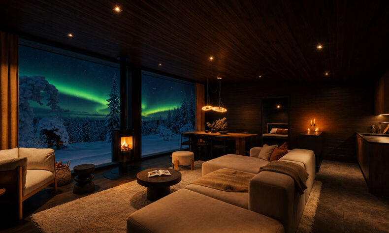 Arctic Lumo Resort Aurora Rooms offer front-row views of the Northern Lights