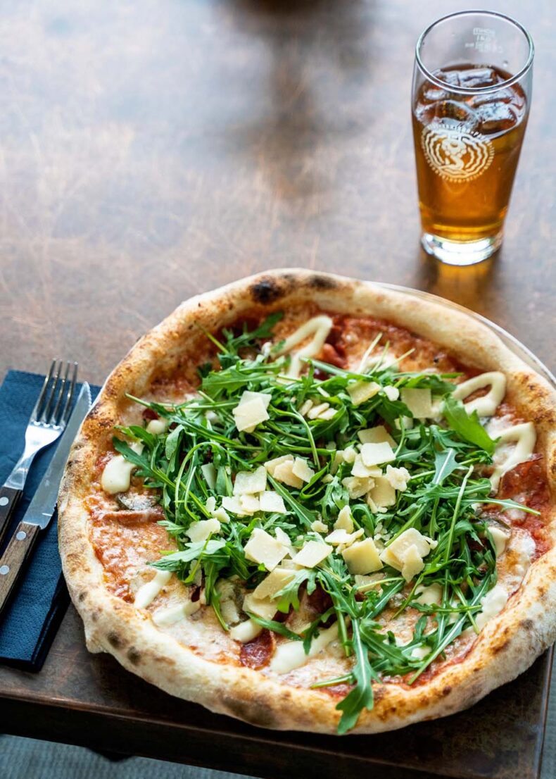 Enjoy locally brewed beer and pizza at Varikko Brewery