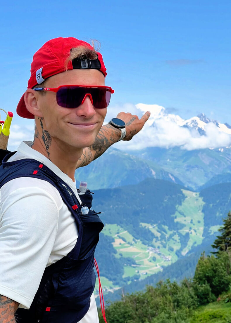 Gvido Kalnins before his start at the Mont Blanc