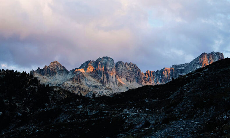 The peak of the mountains
