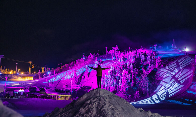Visiting Kuusamo between January 15 and February 7, 2027, you will be able to visit the Polar Night Light Festiva