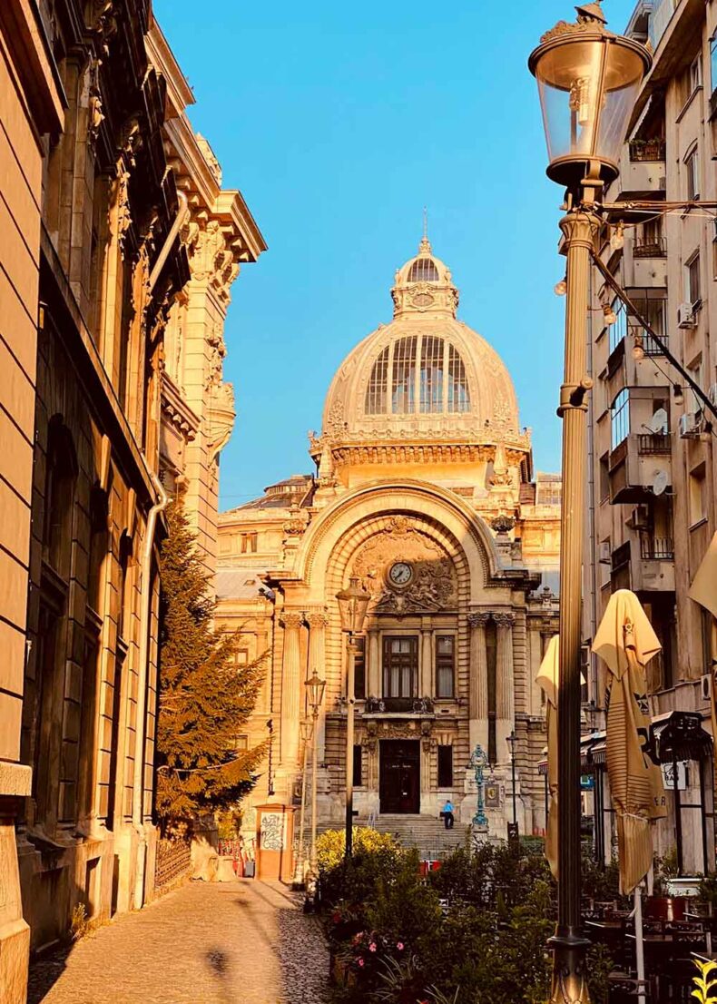 The CEC Palace which is one of those architectural symbols of Little Paris that has remained today a landmark for the identity of Bucharest from then on